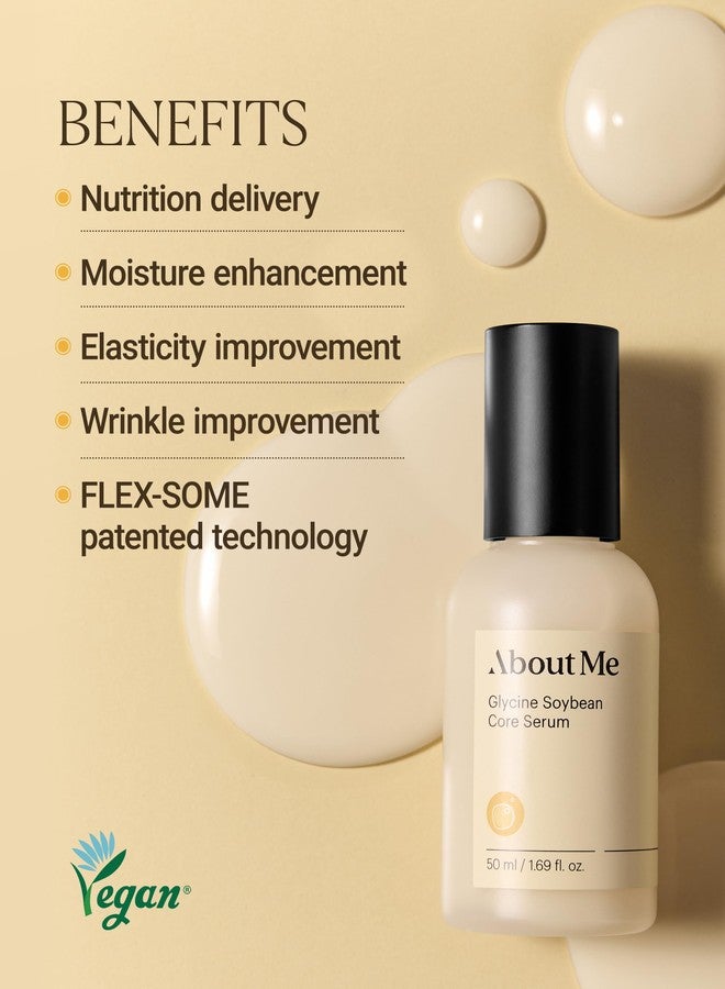 ABOUT ME Glycine Soybean Core Serum – Korean Concentrated Soy Protein Firming Serum for All Skin Types – Daily Strengthening Care with 13 Peptides & Squalane – Korean Skin Care – 1.69oz, 50ml - Image 2